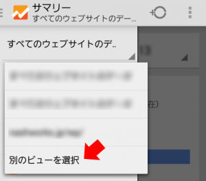 別ビューの選択